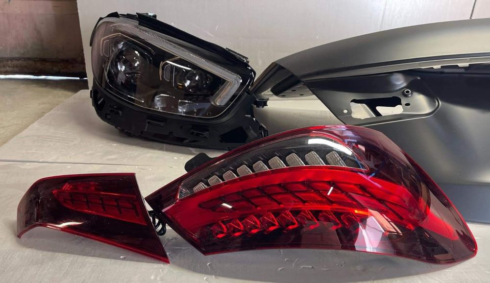 Mercedes W213 facelift E63AMG пакет фарове стопове капак броня решетка