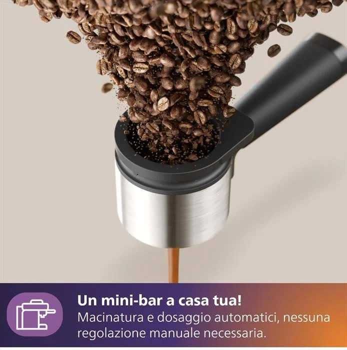 Espressor Philips Baristina BAR300/60, 1500W, 16 bar, 1.2 L, presiune exacta, dozaj precis, tava detasabila, negru
