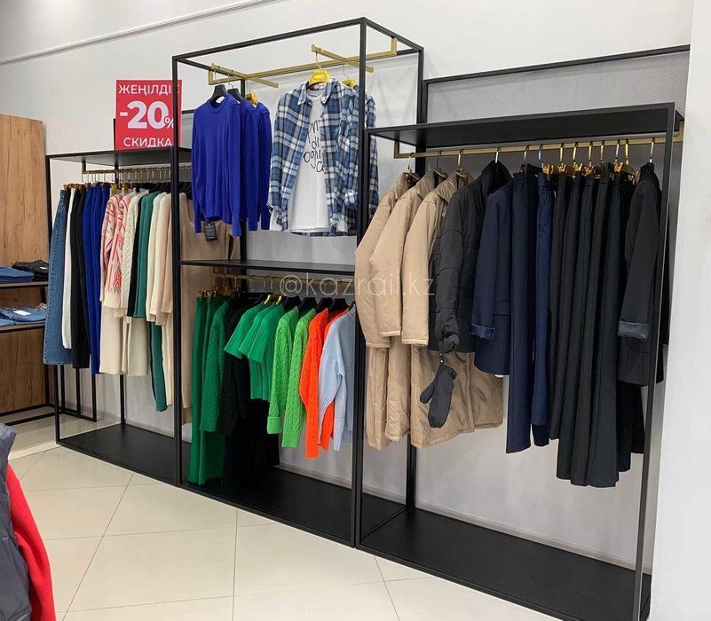Разнообразное торговое оборудование(рейлы,вешало,ресепшен) под заказ.