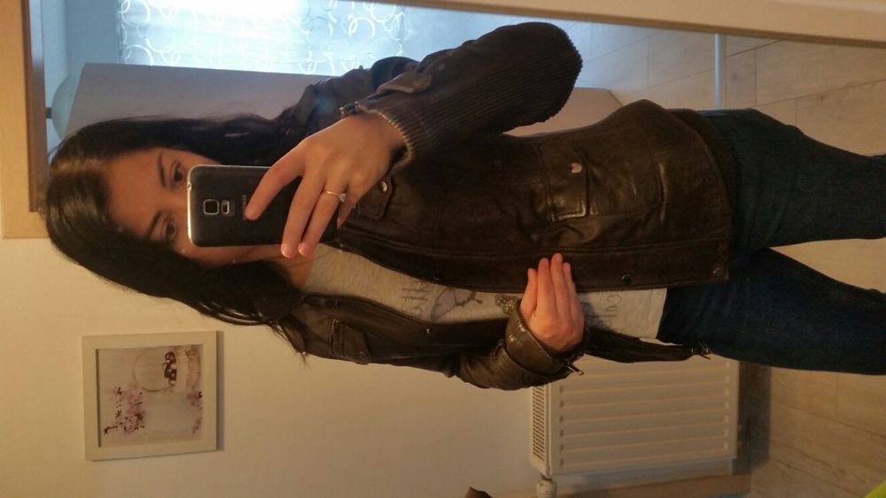 Geaca piele naturala marimea 40