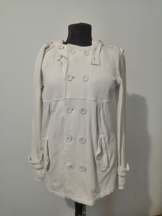 Jacheta alba trench coat white S