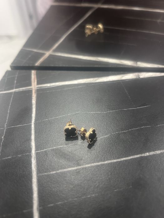 Златни обеци  по модел на Van Cleef