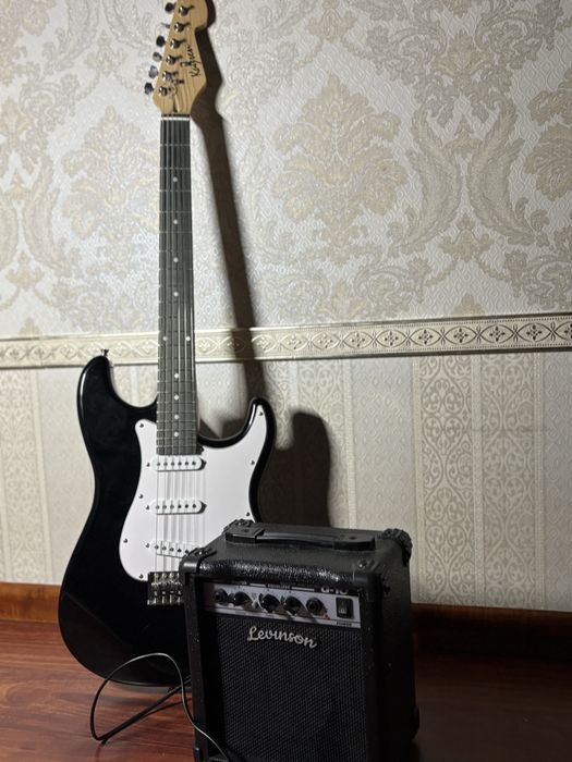 Электрогитара stratocaster kaysen и комбоуселитель levinson