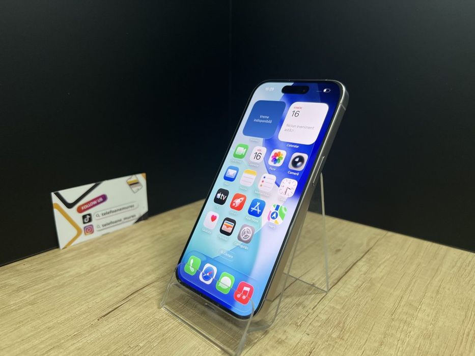 Iphone 15 Pro 256Gb Natural Titanium Second-Hand Foarte Bun 3 ani gara