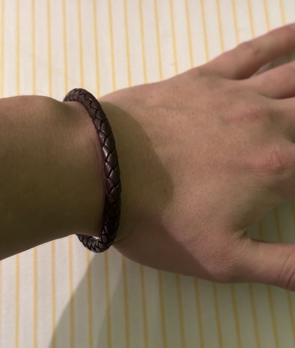 Bratara Piele LOTUS cu Inchidere Metalica | Maro