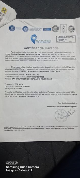 Scaun rulant electric CU GARANȚIE