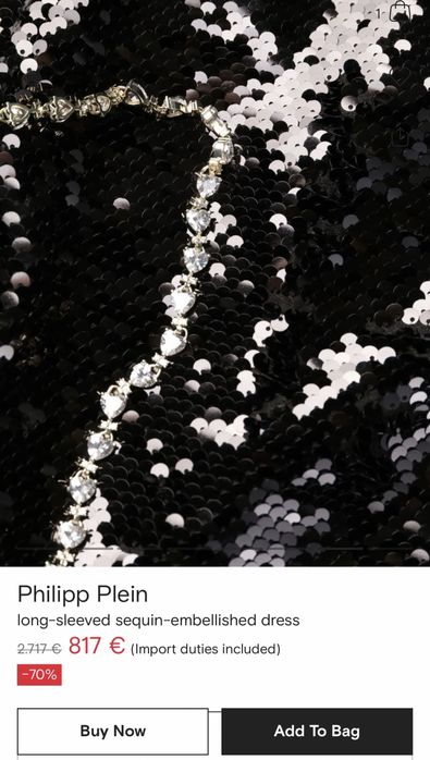 Philipp Plein рокля с кристали Нова!