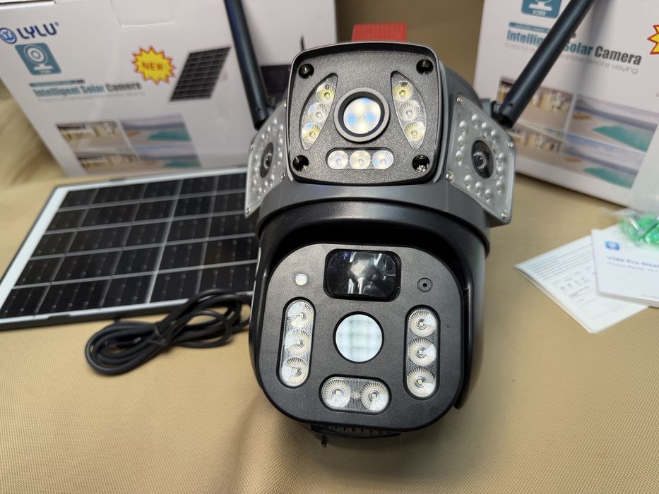 4G Соларна тройна 2026 последен модел Камера LYLU 3x12 mpx Сим карта