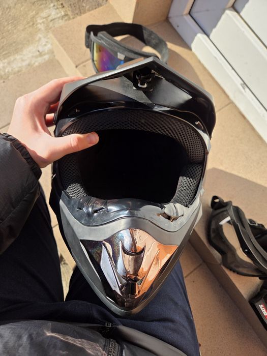 Set mănuși, ochelari  Casca moto/enduro/motocross/mtb/trotineta