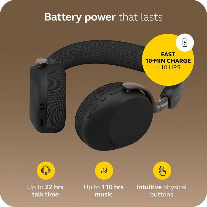 Jabra Evolve3 75 Casti Bluetooth On-Ear Wireless Bluetooth Headset with Microphone Black