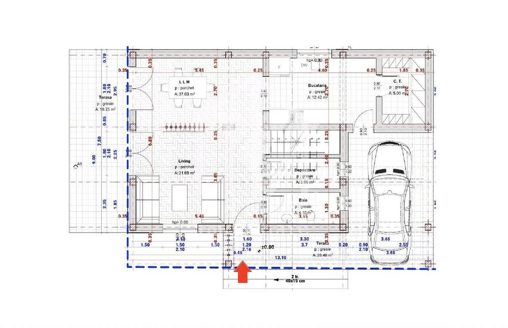 Casa individuala cu 4 camere, 130mp utili+terasa (19mp), teren 360mp