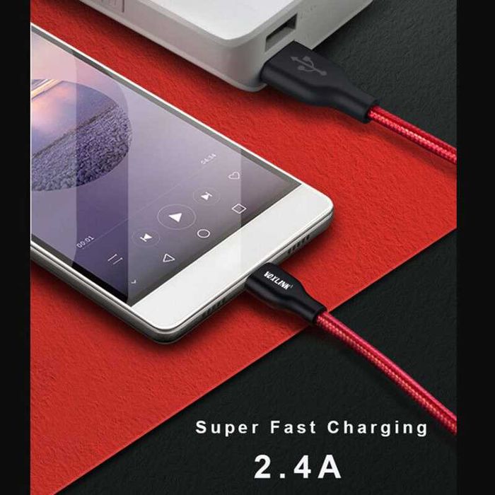 microUSB / Lightning кабел за зареждане и данни - 2м