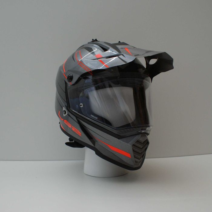 LS2 MX436 PIONEER EVO KNIGHT Titanium Orange размер M