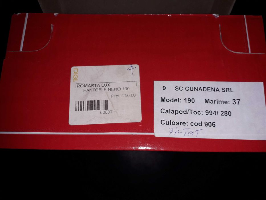 Pantofi pictati piele