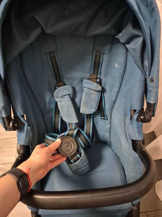 Carucior 2 in 1 CYBEX Balios S 5 puncte, 0 luni-4 ani turcoaz-negru