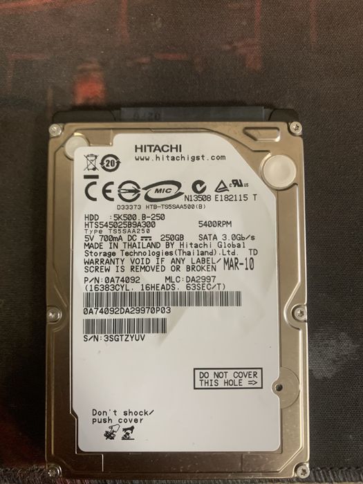 hdd hitachi 250gb