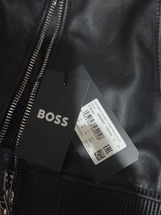 Мужская кожаная куртка BOSS (оригинал)