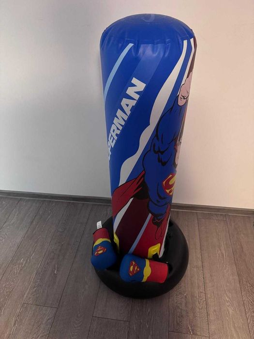 Sac de box pe suport gonflabil Superman, copii