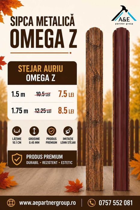 Sipca Metalica  Stejar Auriu ! LICHIDARE STOC !