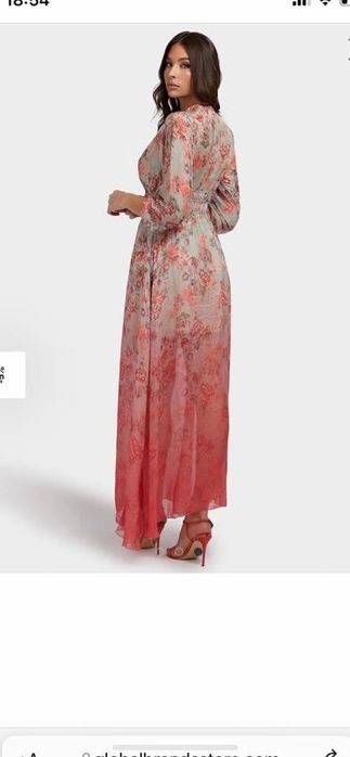 Guess Дълга и ефирна копринена рокля