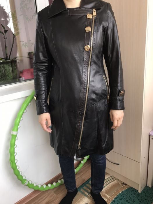 Продам кожаный плащ