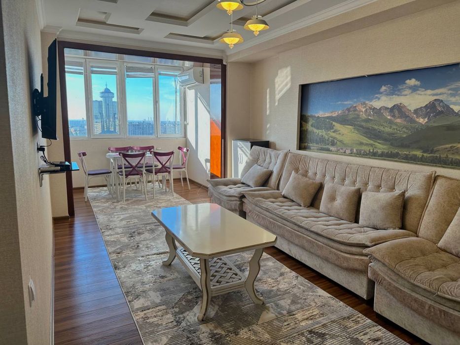 Уютная и большая 3 комнатная квартира посуточно в центре города