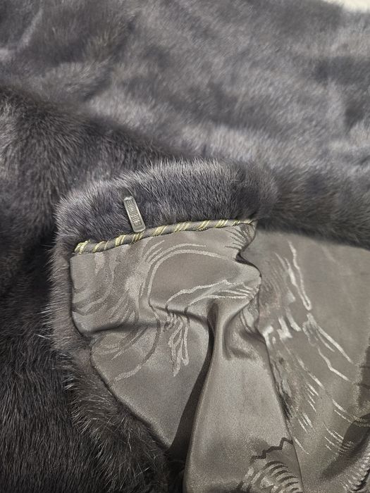 Голубая норковая шуба