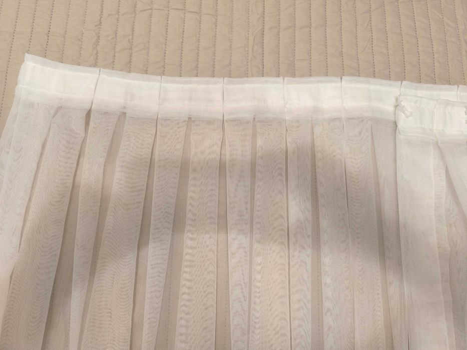 Перде бяло бамбуково