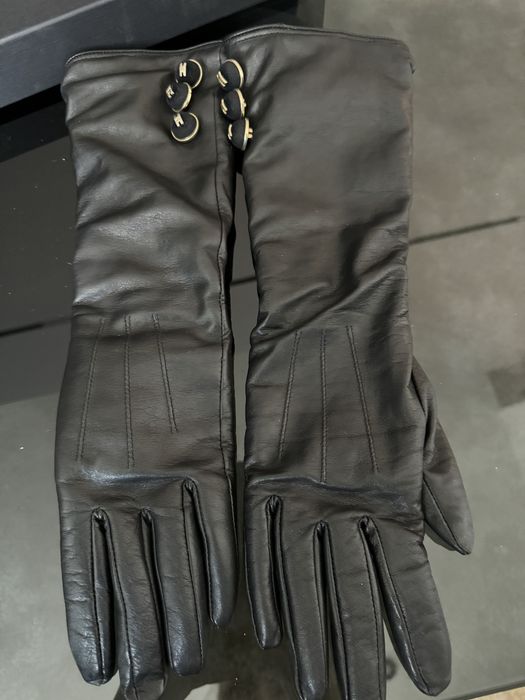 Кожени ръкавици Elisabetta Franchi