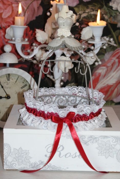 Jartiera mireasa NOUA hand made 100% in Romania Bridal garter