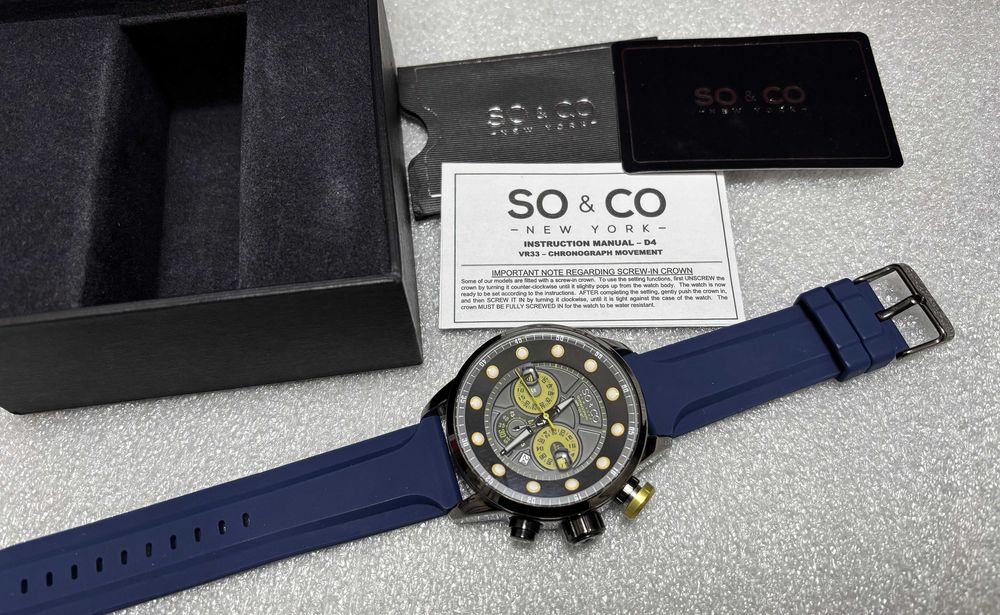Перфектен! Мъжки Часовник SO&CO New York Хронограф