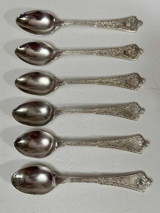SET 6 LINGURITE ARGINT 925 - TIFFANY & CO - "Persian" Pattern - 1872 !