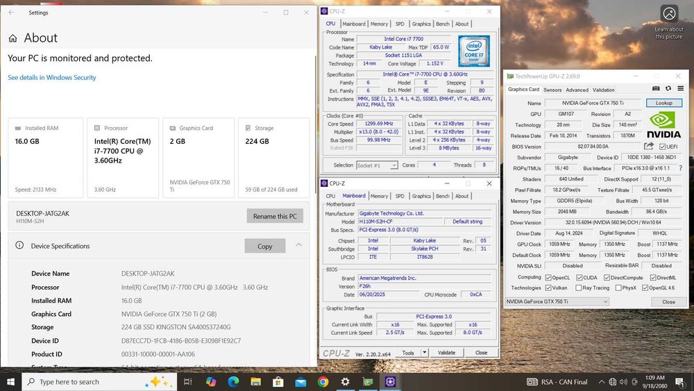 Kit socket 1151 Intel i7 7700 H110