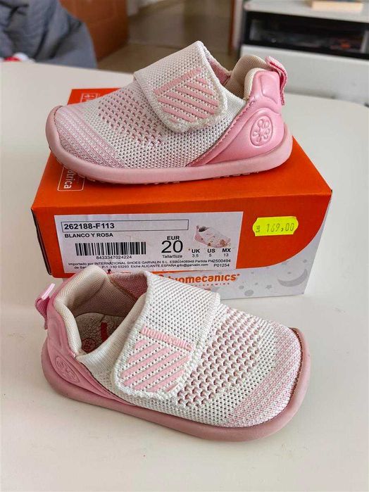 Pantofi sport fete BIOMECANICS din material textil/plasă elastică, roz - 20