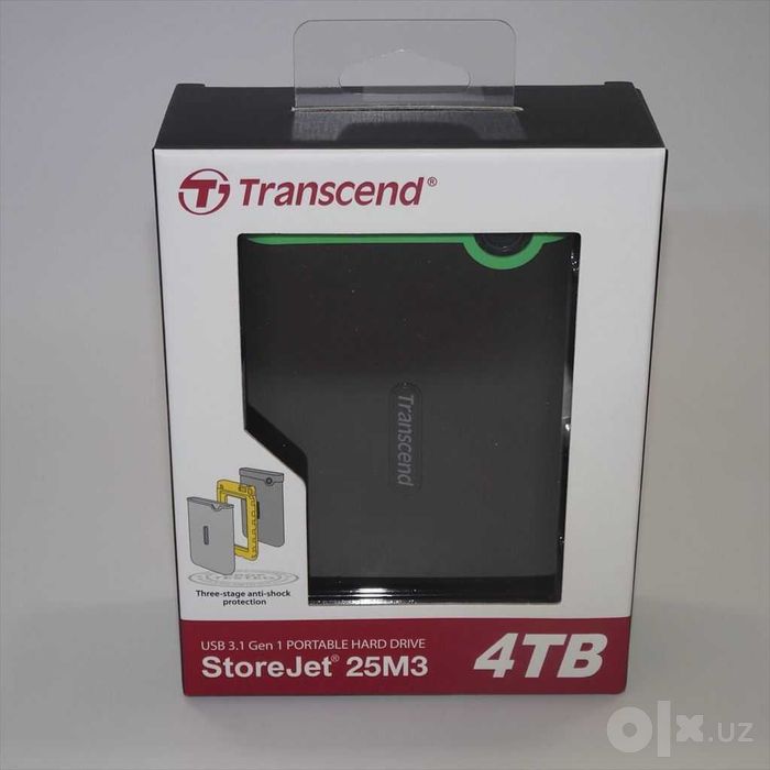 Transcend StoreJet 25M3 — 4TB запечатанный зеленый