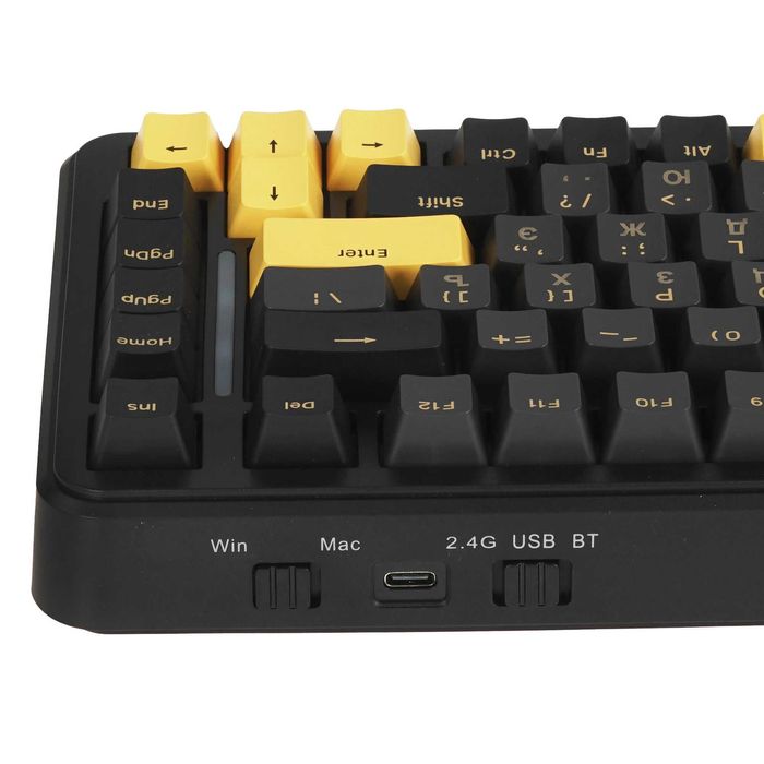 ; Клавиатура ATTACK SHARK M86 RU/ Starry Black/ Blueberry Switch