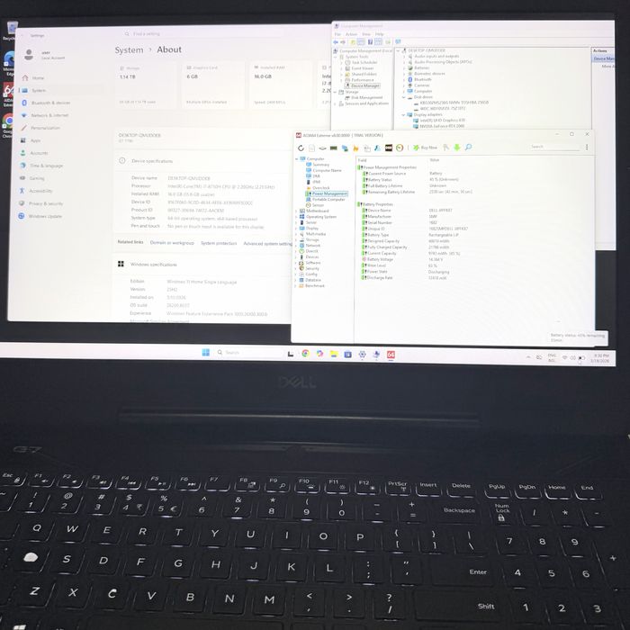 DELL G7/17.3” IPS/RTX 2060 6GB/16GB DDR4/1TB+256GB NVMe/i7-8750H