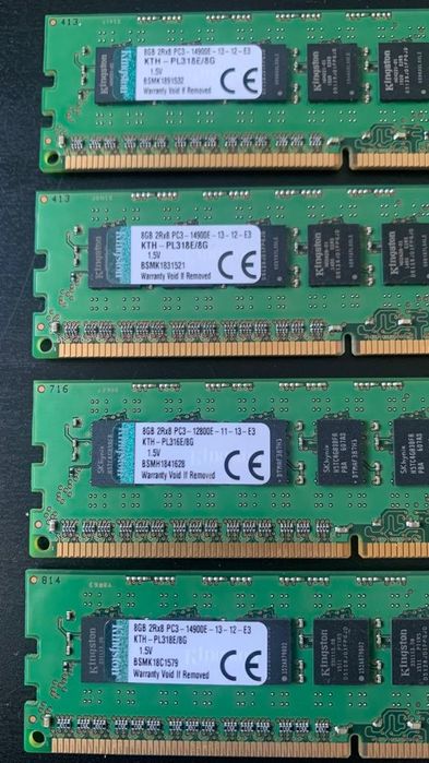RAM DDR3 Desktop/Server KTH-PL318E/8G 8GB 1866MHz ECC Unbuffered DIMM