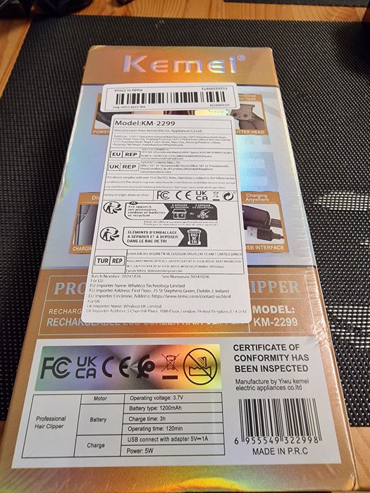 Kemei KM-2299 машинка за подстригване, тример!