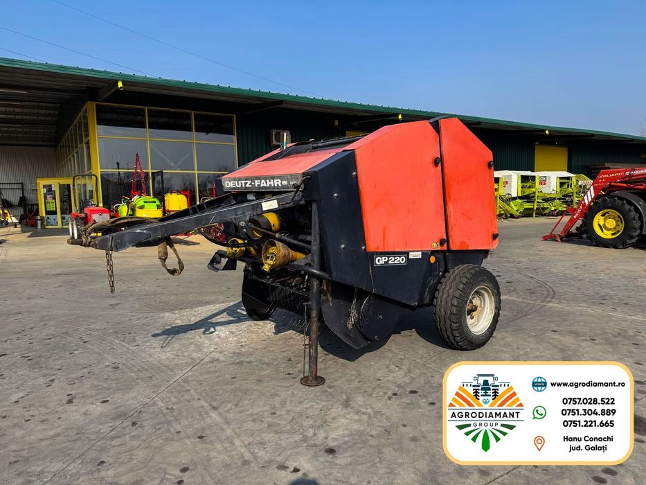 Deutz-Fahr Presa baloti rotunzi Deutz-Fahr GP220 – Ață – 60CP in stare foarte buna, adusa din FRANTA, pentru tractoare de 60CP