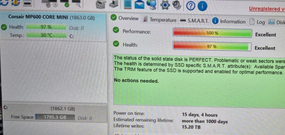 NVMe Corsair MP600 MINI 2TB  PCI Express 4.0 x4 M.2 SSD