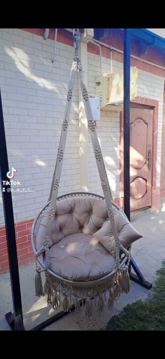 Качели макраме сделанно с любовю