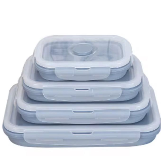 4 бр. Силиконови сгъваеми контейнери за съхранение на храна