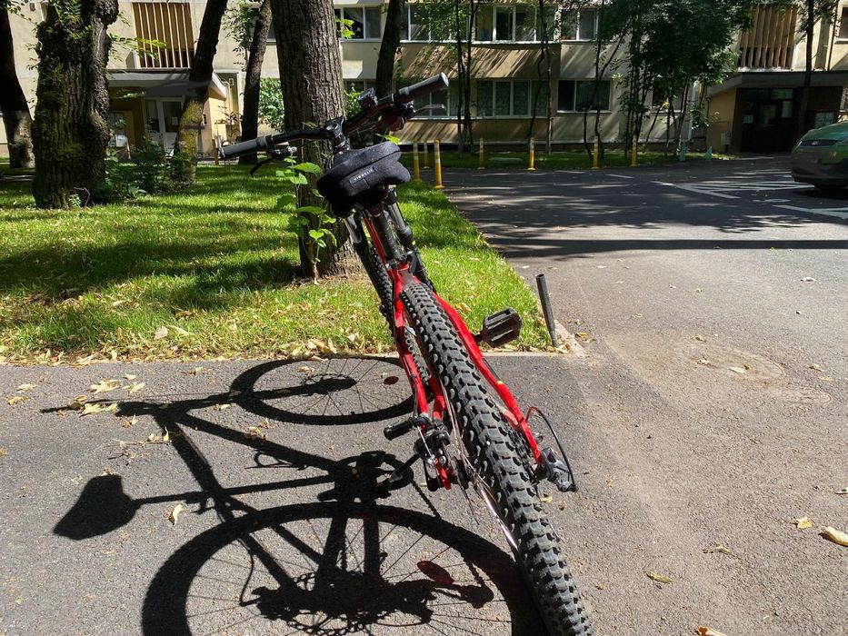 Bicicleta MTB Rockrider ST900 24” rosu, copii 9-12 ani