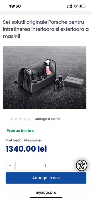 Geanta Set solutii pentru intretinere si cosmetizare originala Porsche