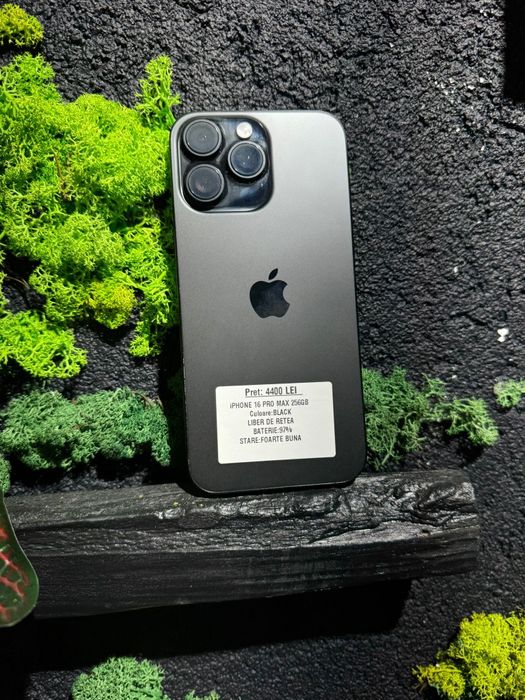 iPhone 16 Pro Max 256gb Black Neverlocked Bat 97%/Fact+Garantie