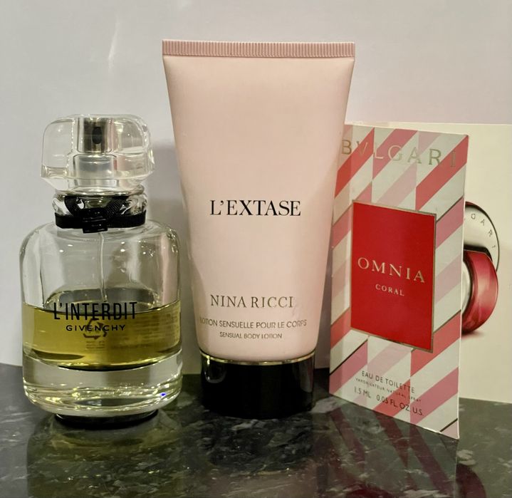 Парфюм Givenchy и лосьон Nina ricci