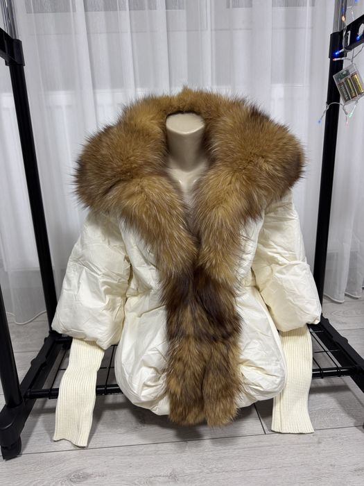 Geaca cu blana naturala de vulpe