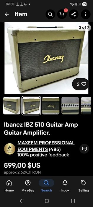 Boxa IBANEZ 510 pt chitara electrica bass instrument