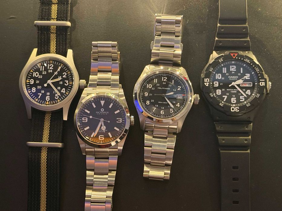 Лот часовници Octopus, Casio, Militado